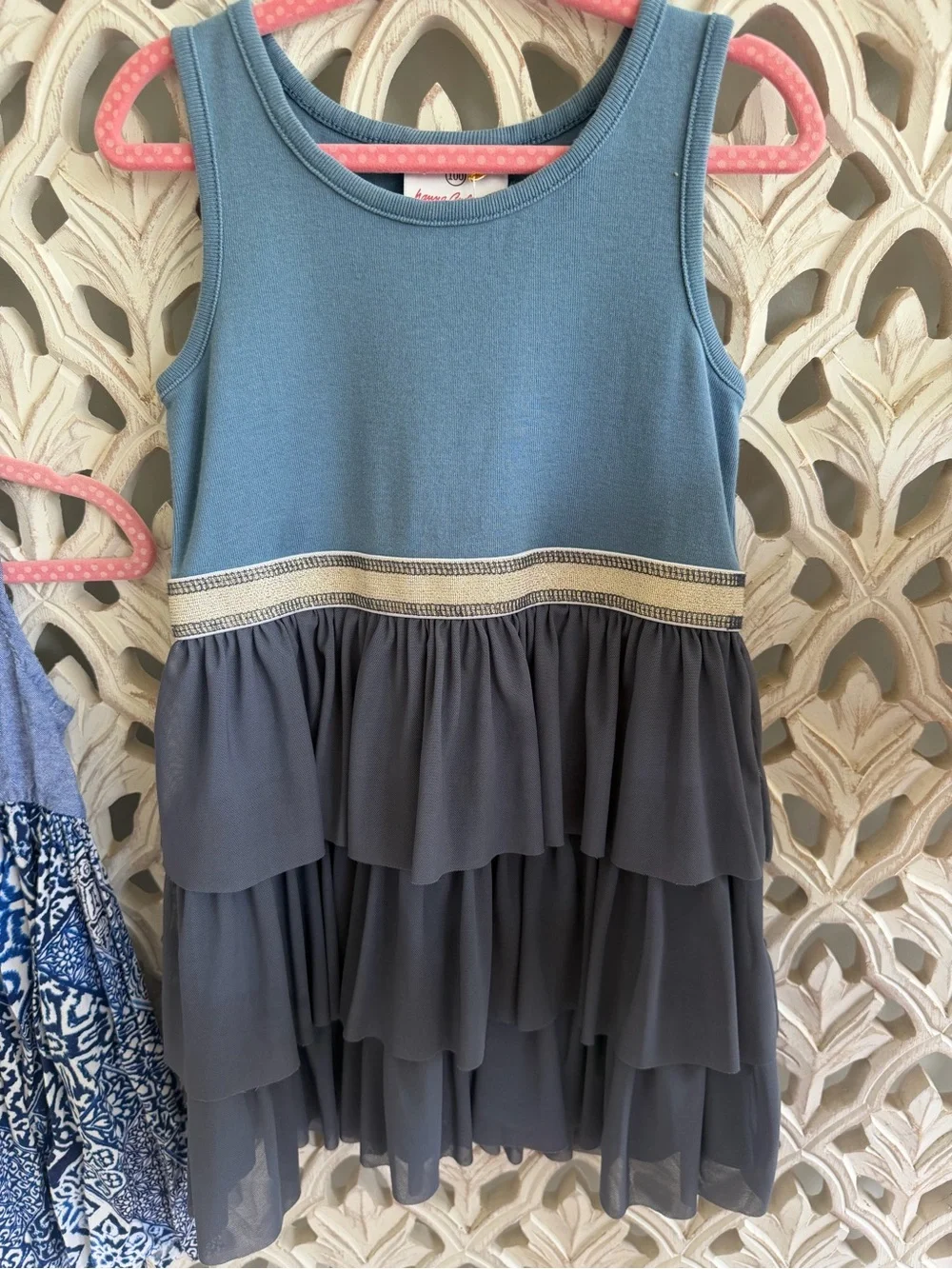 Summer Blues Dress and Romper set, 4T Includes Hanna Andersson